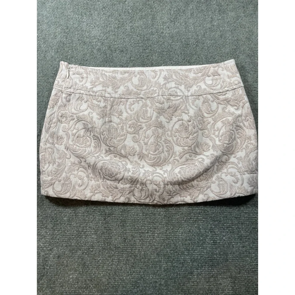 Abercrombie & Fitch Y2K Micro Mini Skirt Metallic Jaquard Vintage Size 0(25)